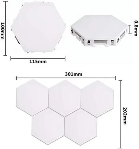 LAMPARA TACTIL LED EN HEXÁGONO