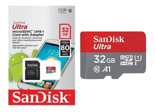 Tarjeta de Memoria SanDisk MicroSD 32 GB – Original y Versátil