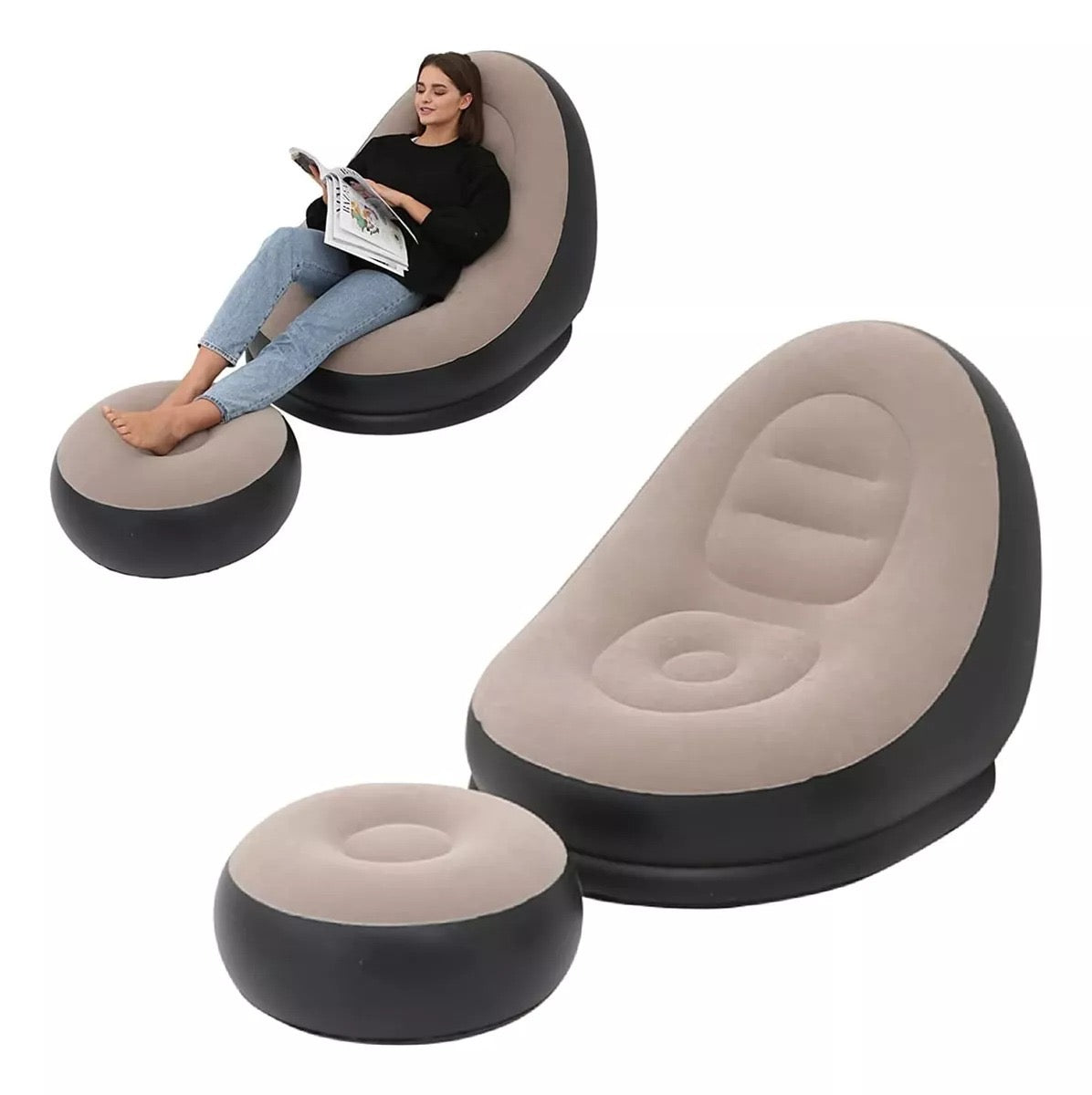 Sillón Inflable Comfort, Puff Comodo