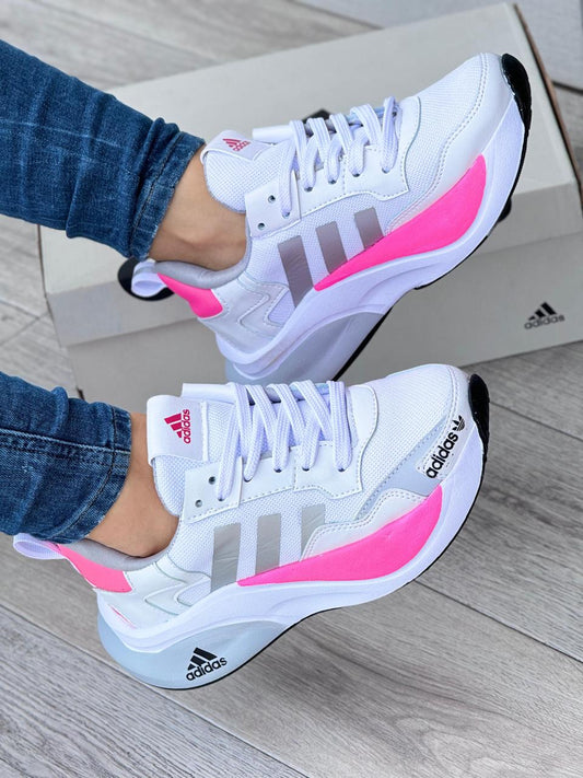 Adidas Bounce 2 Blanco Rosa Dama