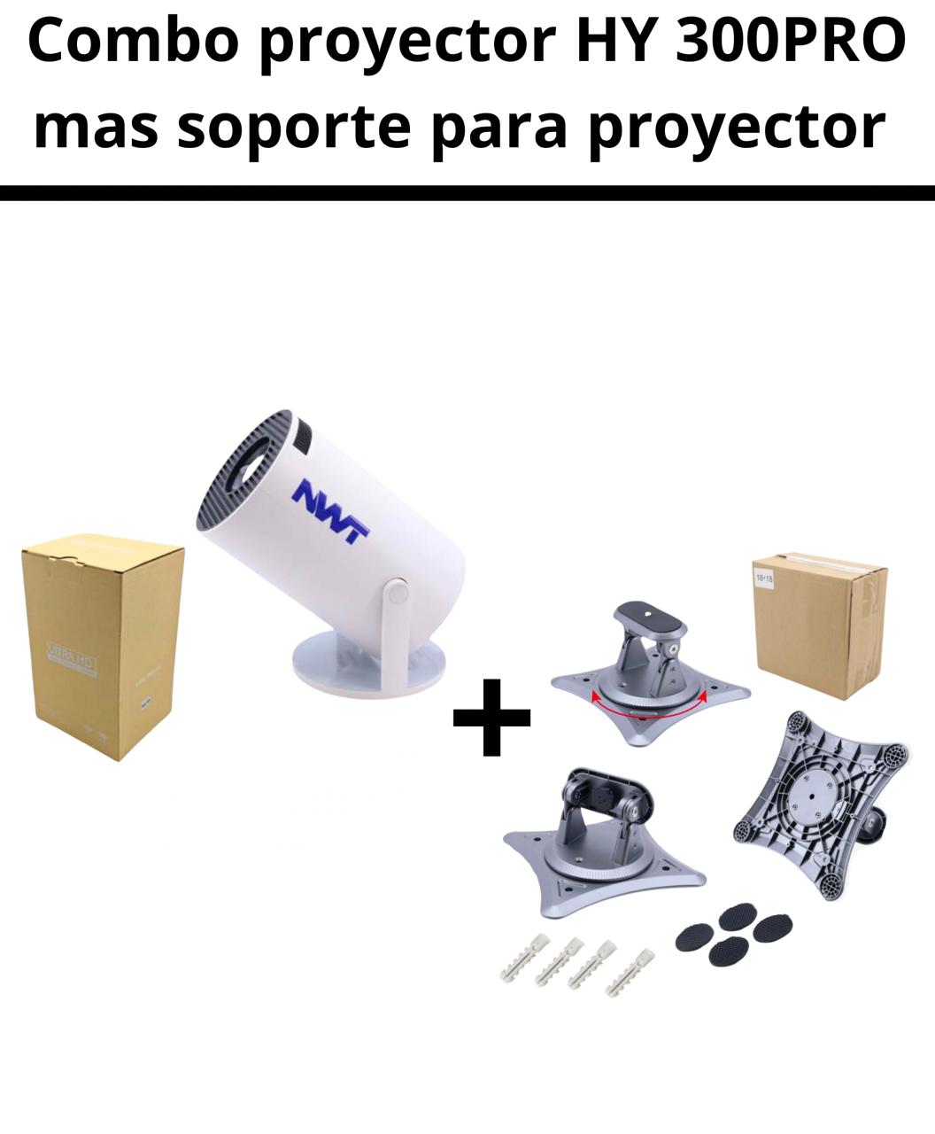 Combo Proyector HY 300PRO + Soporte Profesional