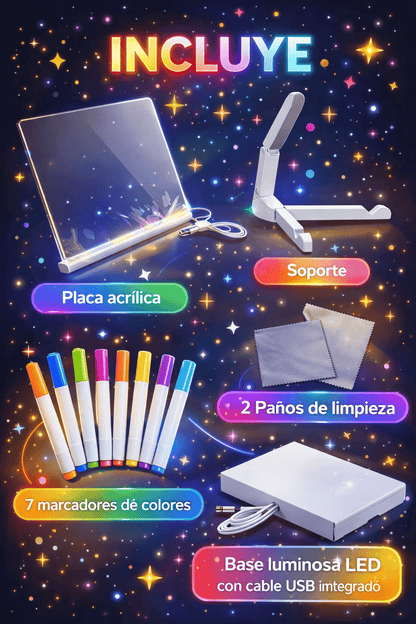 Magic Glow Board™ – Aprende Jugando con Luz