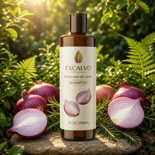 EXCALVO Shampoo Anticaída — Cabello Más Fuerte y Abundante