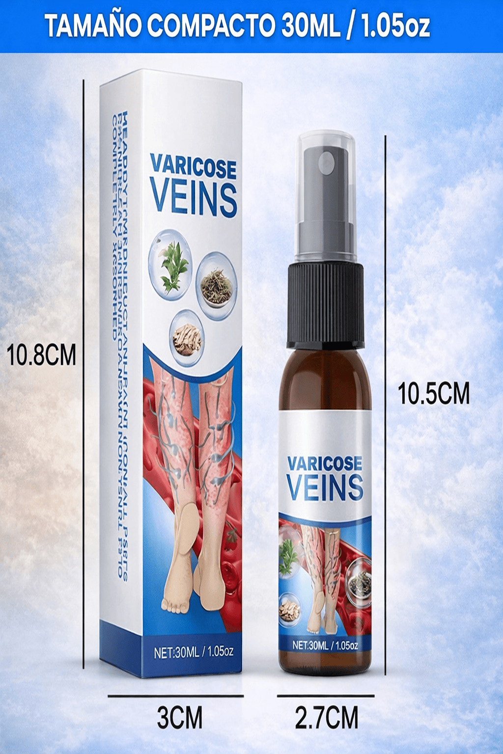 VARICOSE SPRAY™ Alivio diario y cuidado visible para tus piernas.